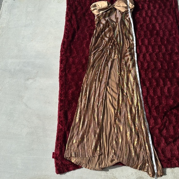 Brown and Gold Sequin Jumpsuit - Picture 14 of 15